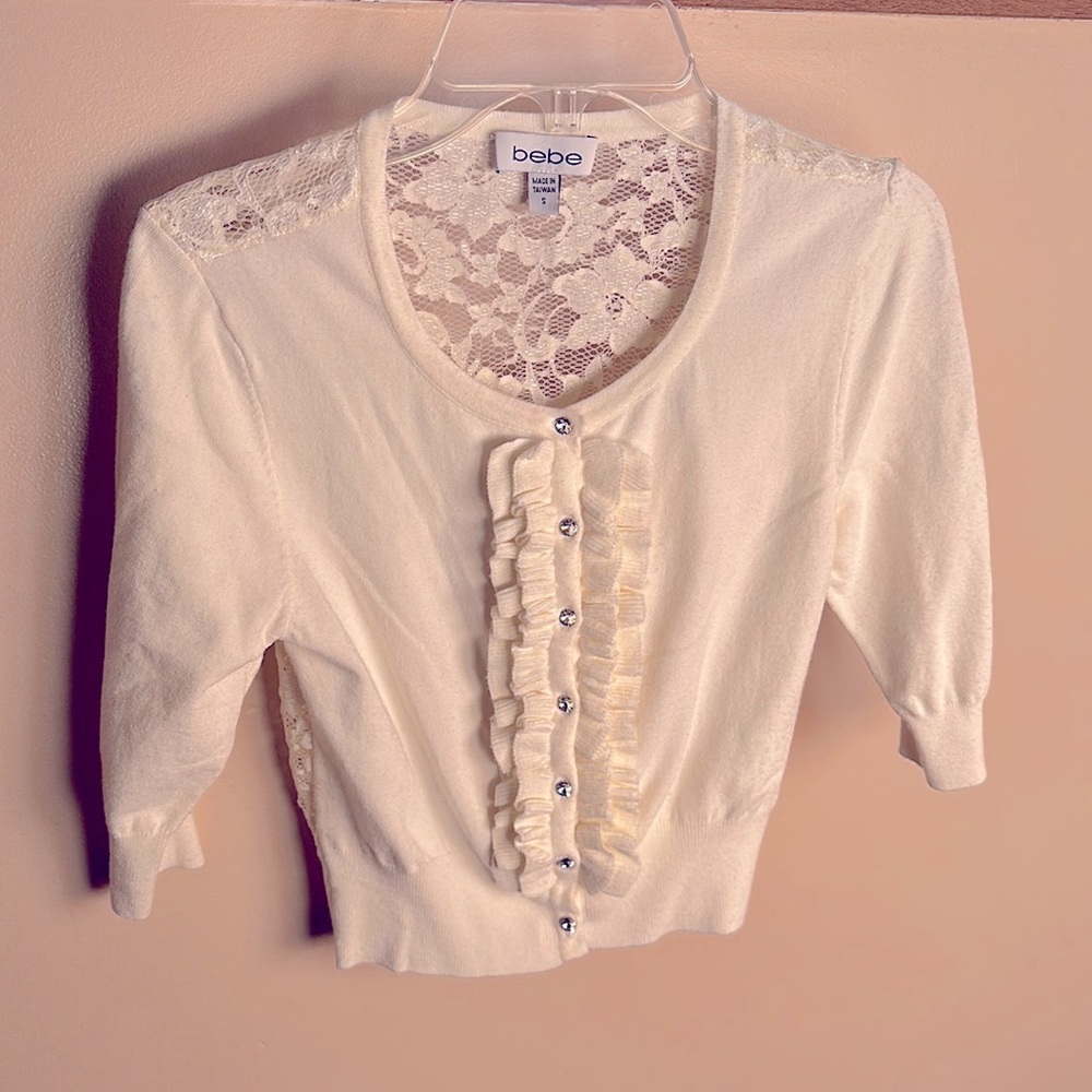 Bebe tops size S color whiteish